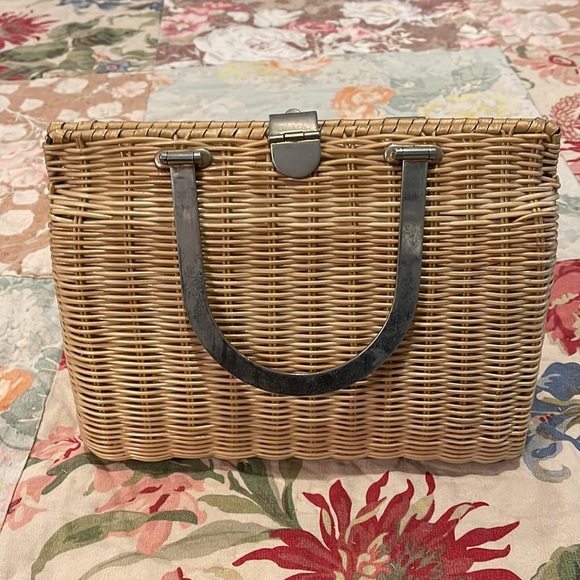 Vintage wicker handbag - Picture 3 of 4